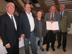 Von links: Erich Hägele, Dr. Kurt Hochstuhl, Uwe Schellinger, Norbert Schlageter, Gundolf Fleischer (Foto: Joachim Spägele).