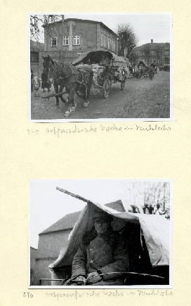 Ankunft ostpreußischer Trecks in Neukloster, 1945-1946 (Quelle: SG/III-01321, SG/III-01322)