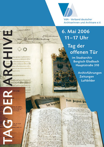 Plakat zum TAG DER ARCHIVE in Bergisch Gladbach