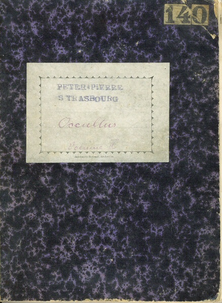 Sammlung Peter Pierre, Stra�burg (18??-19??): Kladde �Occultus, Volume II� (1926-1928) [�ber den Nachlasser ist bislang nicht bekannt] (IGPP-Archiv, 10/23/1)