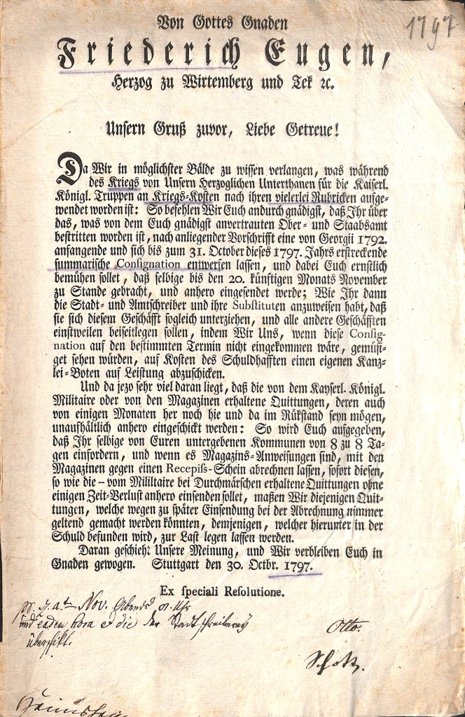 Heimsheim Herzogsreskript_1797