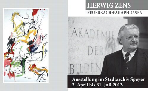 Herwig Zens: Feuerbach-Paraphrasen im Stadtarchiv Speyer